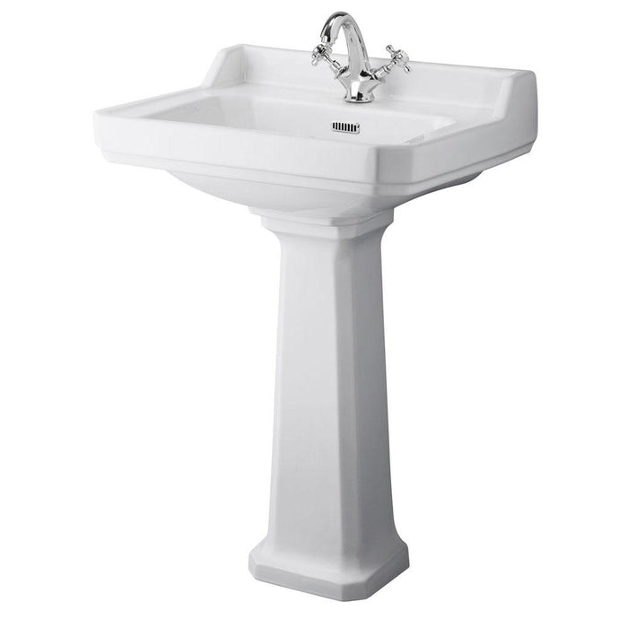 Hudson Reed Richmond Full Pedestal Basin - 1, 2 & 3TH (Various Sizes) - Unbeatable Bathrooms