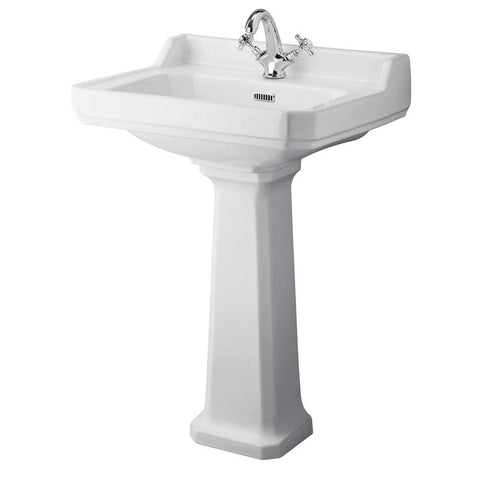 Hudson Reed Richmond Full Pedestal Basin - 1, 2 & 3TH (Various Sizes) - Unbeatable Bathrooms