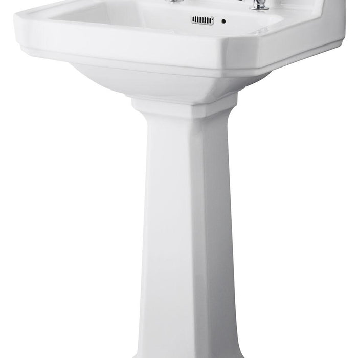 Hudson Reed Richmond Full Pedestal Basin - 1, 2 & 3TH (Various Sizes) - Unbeatable Bathrooms
