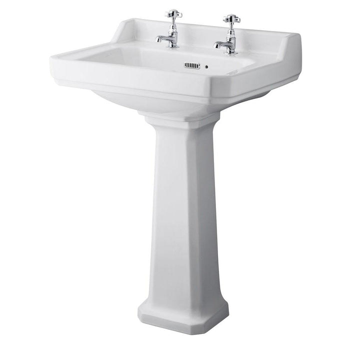 Hudson Reed Richmond Full Pedestal Basin - 1, 2 & 3TH (Various Sizes) - Unbeatable Bathrooms
