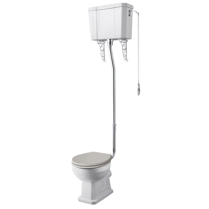 Hudson Reed Richmond High-Level Cistern Toilet & Flush Pipe Kit - Unbeatable Bathrooms