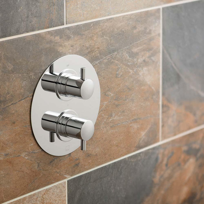 Vado Celsius One Outlet Two Handle Wall Mounted Concealed Thermostatic Shower Valve - Unbeatable Bathrooms