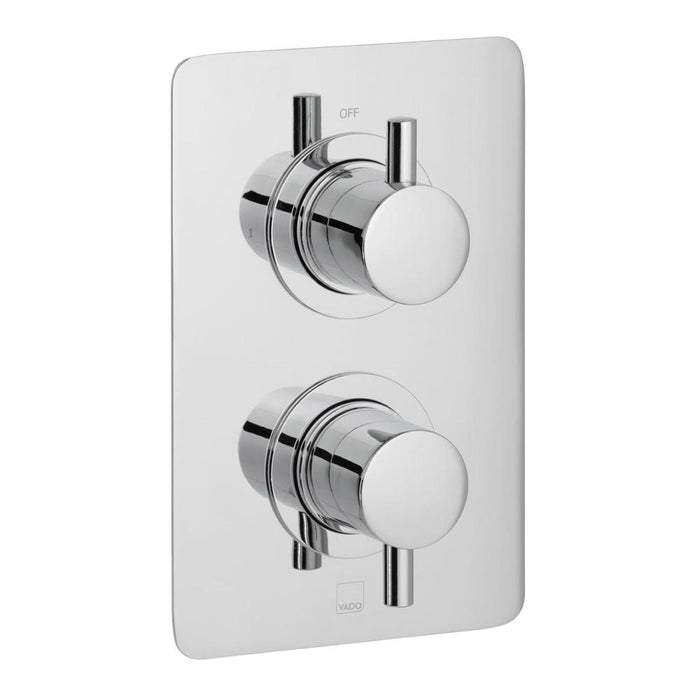 Vado Celsius One Outlet Two Handle Wall Mounted Concealed Thermostatic Shower Valve - Unbeatable Bathrooms