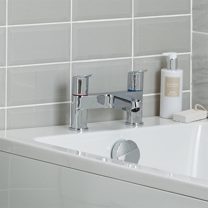 Ideal Standard Ceraflex two hole deck mounted dual control bath filler - Unbeatable Bathrooms