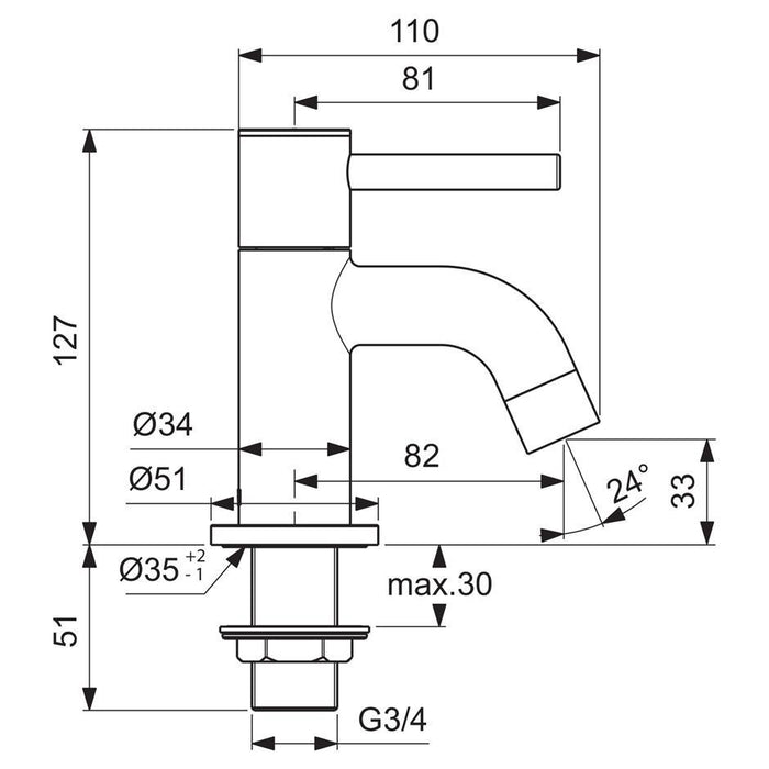 Ideal Standard Ceraline bath pillar taps - Unbeatable Bathrooms