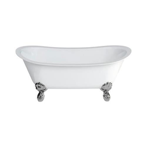Clearwater Batello Grande 1690 x 800mm Clear Stone White Bath - Unbeatable Bathrooms