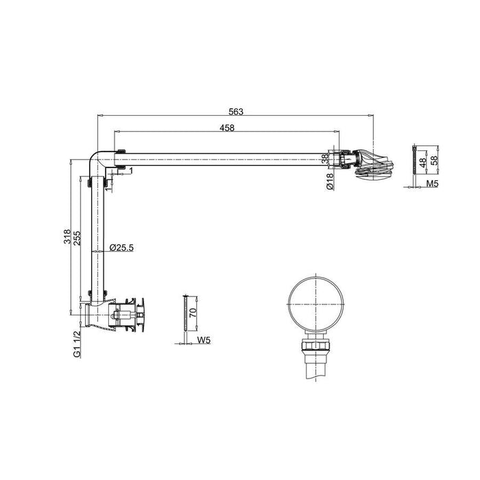 Clearwater Exposed Chrome Bath Overflow, Click-Clack Waste - Unbeatable Bathrooms