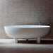 Clearwater Lacrima 1690 x 800mm Natural Stone Freestanding White Bath - Unbeatable Bathrooms