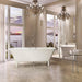 Clearwater Lonio Classical 1700 x 750mm Natural Stone White Freestanding Bath - Unbeatable Bathrooms