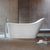 Clearwater Nebbia 1600 x 800mm White Natural Stone Freestanding Slipper Bath - Unbeatable Bathrooms