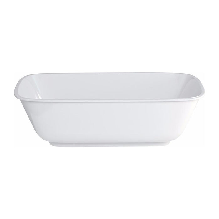Clearwater Nuvola 1700 x 750mm Freestanding Clear Stone White Bath - Unbeatable Bathrooms