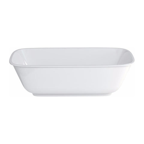 Clearwater Nuvola 1700 x 750mm Freestanding Clear Stone White Bath - Unbeatable Bathrooms