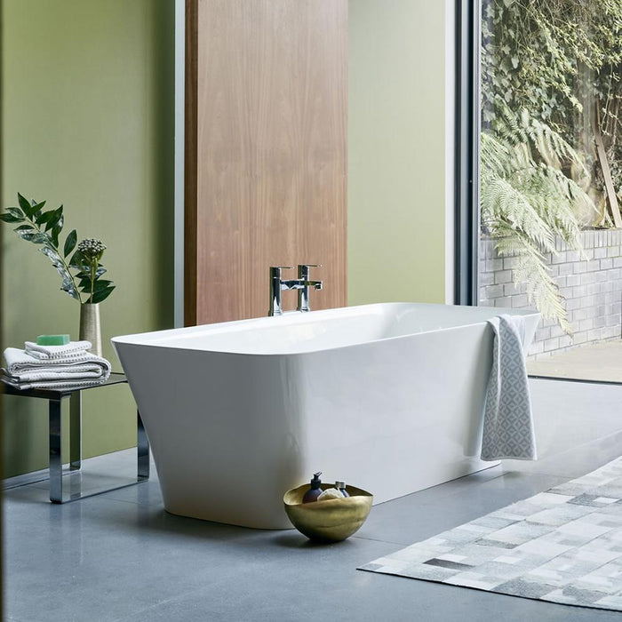 Clearwater Palermo Grande 1790 x 750mm Freestanding Clear Stone White Bath - Unbeatable Bathrooms