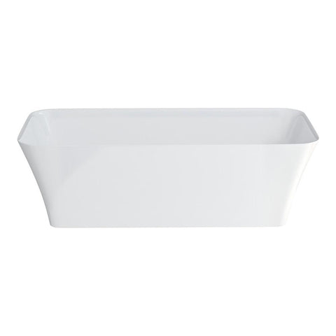 Clearwater Palermo Petite 1524 x 750mm Freestanding Clear Stone White Bath - Unbeatable Bathrooms