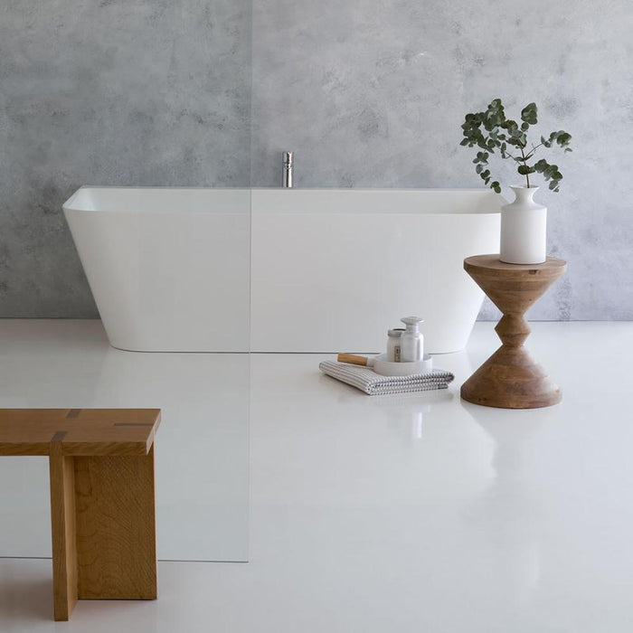 Clearwater Patinato Grande 1690 x 800mm Freestanding Clear Stone White Bath - Unbeatable Bathrooms
