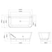 Clearwater Patinato Petite 1524 x 800mm Clear Stone White Bath - Unbeatable Bathrooms