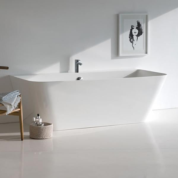 Clearwater Patinato Petite 1524 x 800mm Clear Stone White Bath - Unbeatable Bathrooms