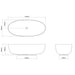 Clearwater Puro 1700 x 750mm Freestanding Clear Stone White Bath - Unbeatable Bathrooms