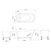 Clearwater Romano Petite 1524 x 787mm Clear Stone White Freestanding Slipper Bath - Unbeatable Bathrooms