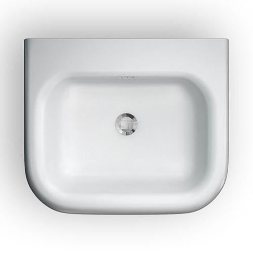 Clearwater Small Roll Top White Basin with Stainless Steel Stand - Unbeatable Bathrooms