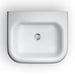 Clearwater Small Roll Top White Basin with Stainless Steel Stand - Unbeatable Bathrooms