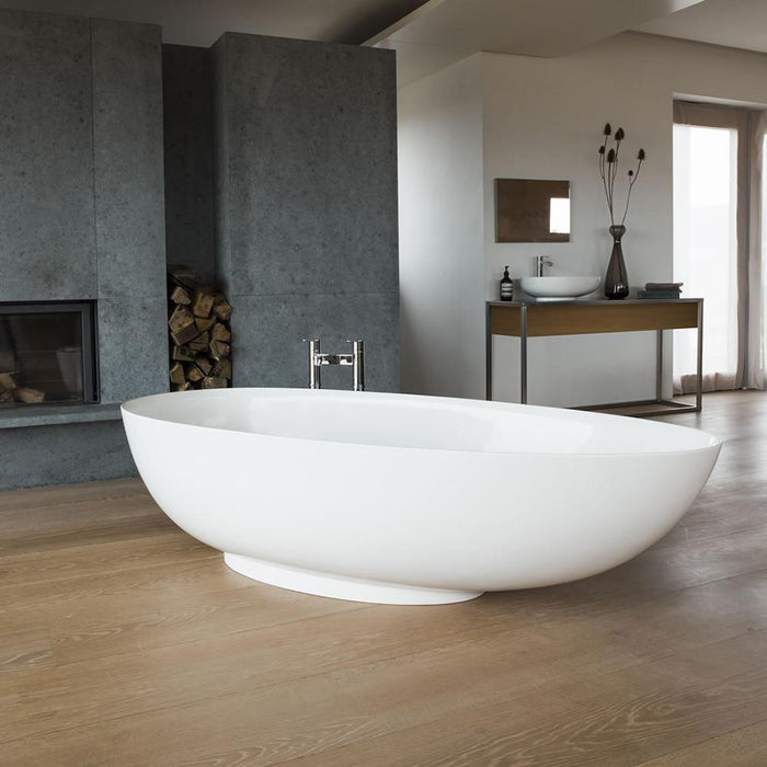 Clearwater Teardrop Grande 1910 x 820mm Clear Stone White Freestanding Bath - Unbeatable Bathrooms