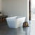 Clearwater Vicenza Grande 1800 x 800mm Clear Stone White Freestanding Bath - Unbeatable Bathrooms