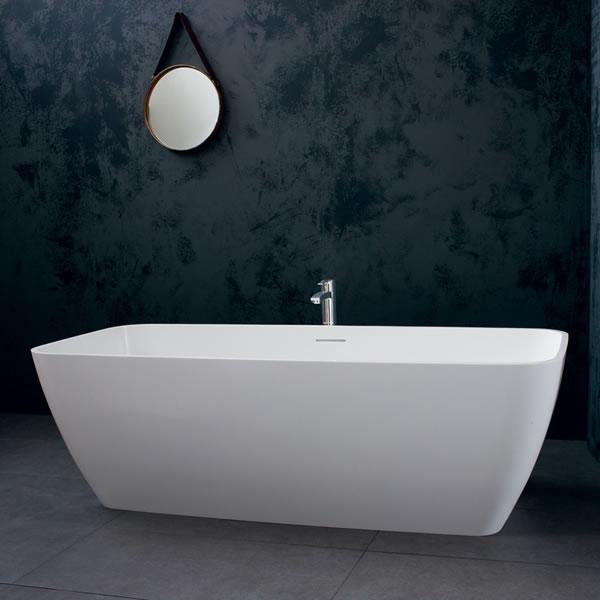 Clearwater Vicenza 1790 x 750mm Natural Stone White Freestanding Bath - Unbeatable Bathrooms