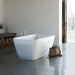 Clearwater Vicenza Petite Clear Stone White Bath - 1524 x 800mm - Unbeatable Bathrooms