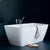 Clearwater Vicenza Piccolo 1600 x 750mm Natural Stone White Freestanding Bath - Unbeatable Bathrooms