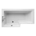 Ideal Standard Concept 150cm x 70/85cm Idealform Square shower bath - Unbeatable Bathrooms