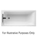 Ideal Standard Concept 150x70cm Idealform Plus+ rectangular bath - no tapholes - Unbeatable Bathrooms