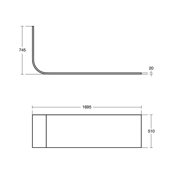 Ideal Standard Concept 170 x 75cm Asymmetric Idealform Plus+ Bath - Unbeatable Bathrooms