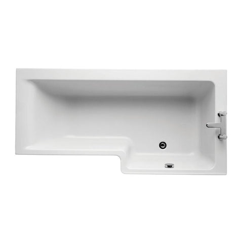 Ideal Standard Concept 170cm x 70/85cm Idealform Plus+ Square shower bath - Unbeatable Bathrooms
