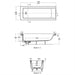 Ideal Standard Concept 180 x 70/80cm Rectangular Idealform Bath - Unbeatable Bathrooms