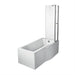 Ideal Standard Concept Air 150 x 80cm Idealform plus+ shower bath right hand with no taphole - Unbeatable Bathrooms