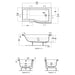 Ideal Standard Concept Air 150 x 80cm Idealform plus+ shower bath right hand with no taphole - Unbeatable Bathrooms