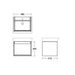 Ideal Standard Concept Air 550mm Cube Vanity Unit - Wall Hung 1 Drawer Unit - Unbeatable Bathrooms
