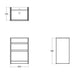Ideal Standard Concept Air 60cm floor standing vanity unit with 2 drawers - Unbeatable Bathrooms