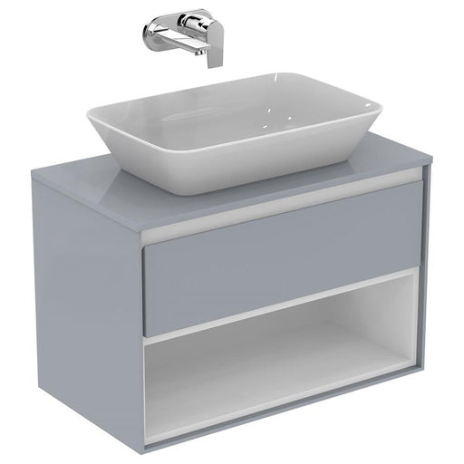 Ideal Standard Concept Air 80cm wall hung vanity unit with 1 drawer and open shelf, Width (mm)_800+ - Unbeatable Bathrooms