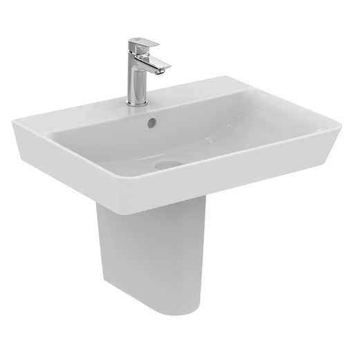 Sottini Isarca Square 50/55/60cm Semi Pedestal Basin - 1TH - Unbeatable Bathrooms