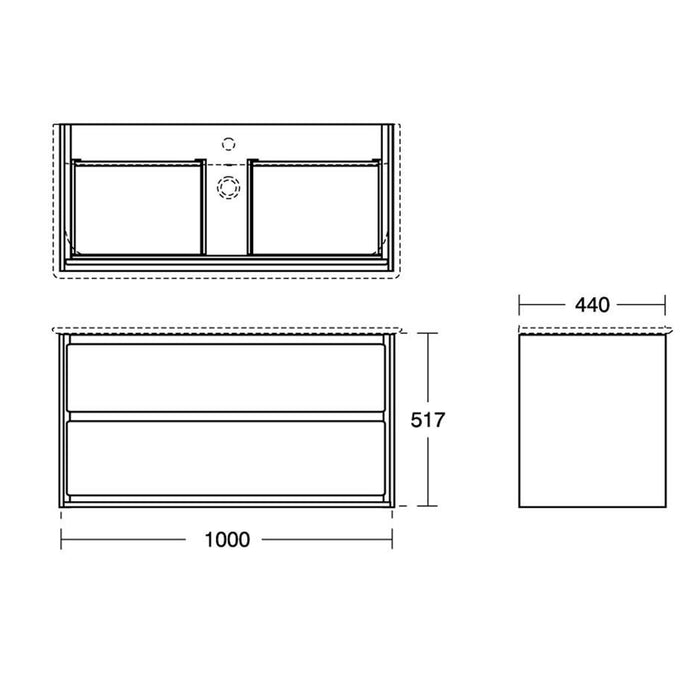Ideal Standard Concept Air Wall Hung Vanity Units - with Drawers - Unbeatable Bathrooms