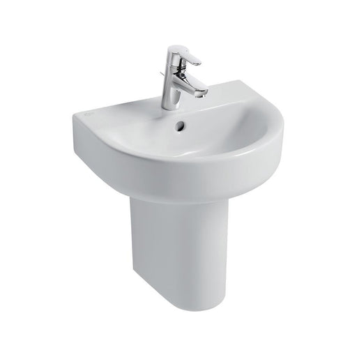 Ideal Standard Concept Arc 45cm 1TH Semi Pedestal Basin - Unbeatable Bathrooms