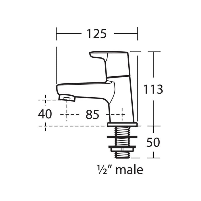 Ideal Standard Concept Basin Pillar Taps - Unbeatable Bathrooms