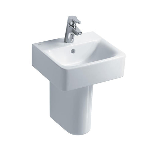 Ideal Standard Concept Cube 40cm 1TH Pedestal Basin with Overflow - Unbeatable Bathrooms
