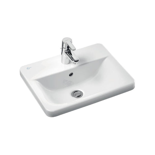 Ideal Standard Concept Cube 58cm Countertop Washbasin 1 Taphole and Overflow - Unbeatable Bathrooms