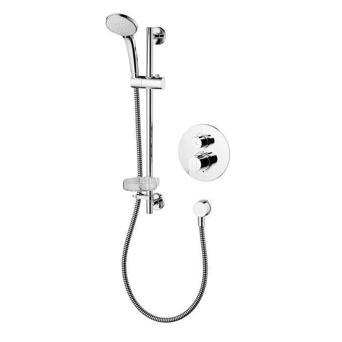 Ideal Standard Concept Easybox Slim built-in thermostatic shower pack with faceplate and Idealrain M3 kit. Consists of brass mixer, plastic installation box, mounting bracket, faceplate and handles. - Unbeatable Bathrooms