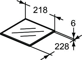 Ideal Standard Concept Space 200mm Glass top for add on unit - Unbeatable Bathrooms