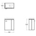 Ideal Standard Concept Space 450mm Cloakroom Vanity Unit - Wall Hung 1 Door Unit (RH) - Unbeatable Bathrooms