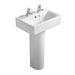 Ideal Standard Concept Space Cube 55cm Short Projection Pedestal Basin - 1 & 2TH - Unbeatable Bathrooms